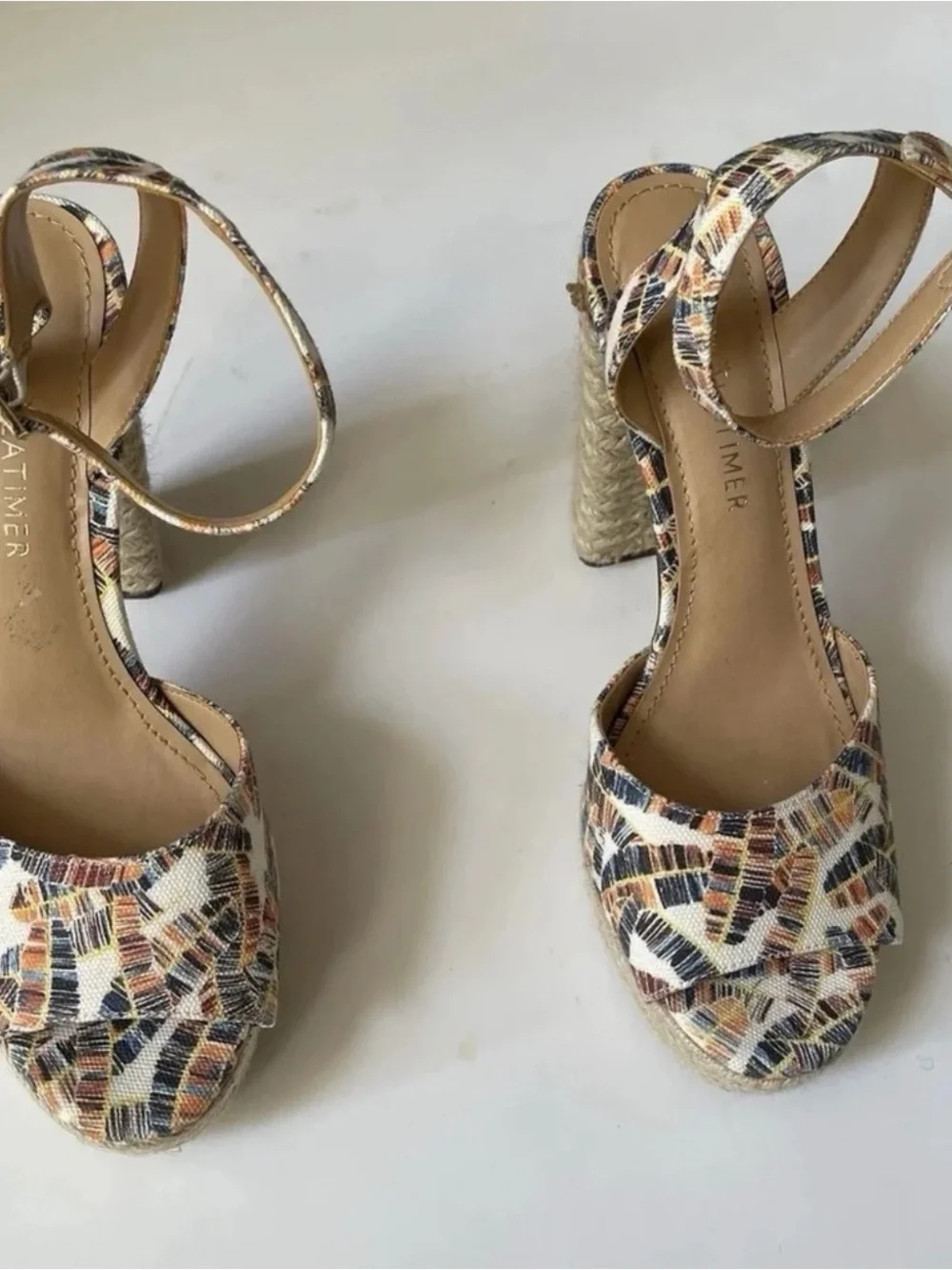 Gibson Latimer Multicolor Printed Espadrille Heels Sandals
